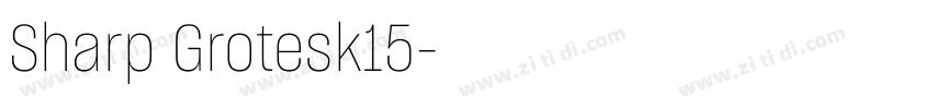 Sharp Grotesk15字体转换